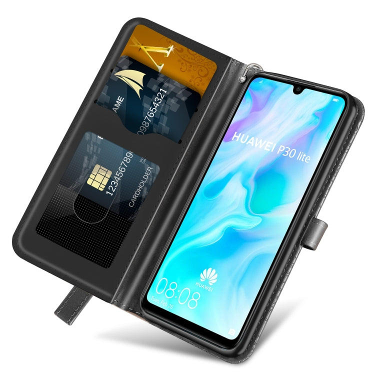 For Huawei P30 Lite Life of Tree Embossing Pattern Horizontal Flip Leather Case with Holder & Card Slot & Wallet & Photo Frame & Lanyard