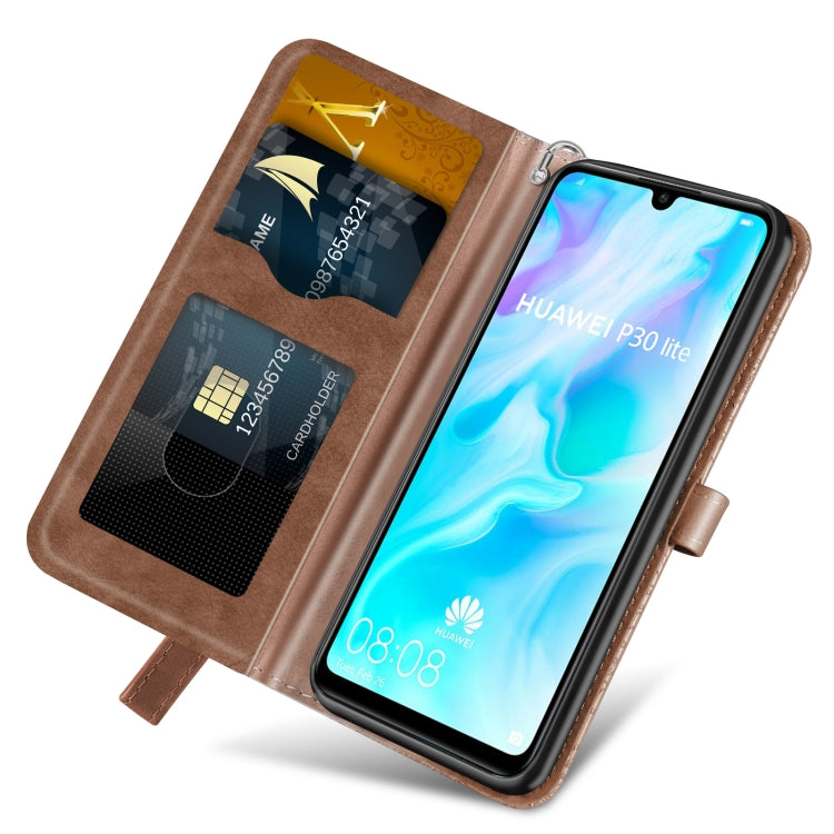 For Huawei P30 Lite Life of Tree Embossing Pattern Horizontal Flip Leather Case with Holder & Card Slot & Wallet & Photo Frame & Lanyard