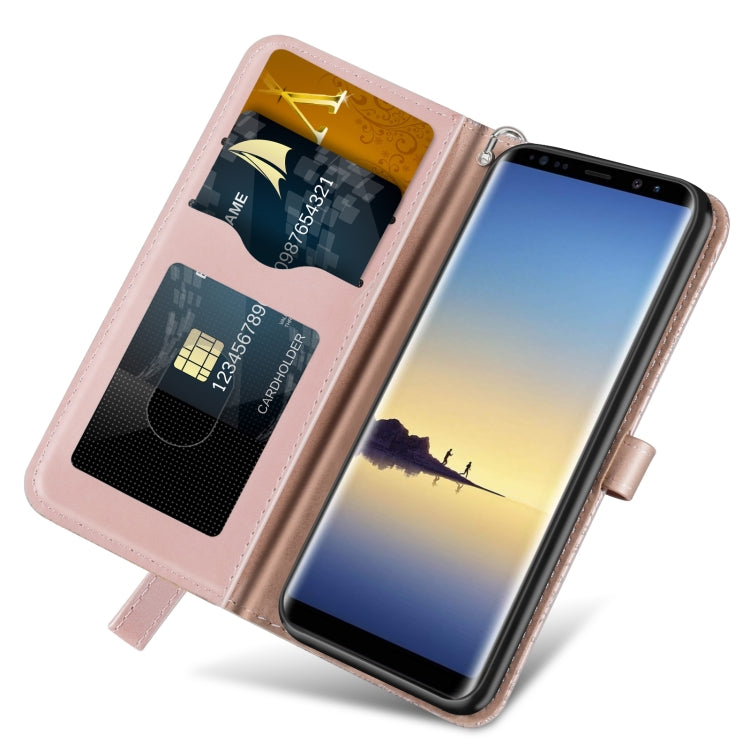 For Samsung Galaxy Note8 Life of Tree Embossing Pattern Horizontal Flip Leather Case with Holder & Card Slot & Wallet & Photo Frame & Lanyard
