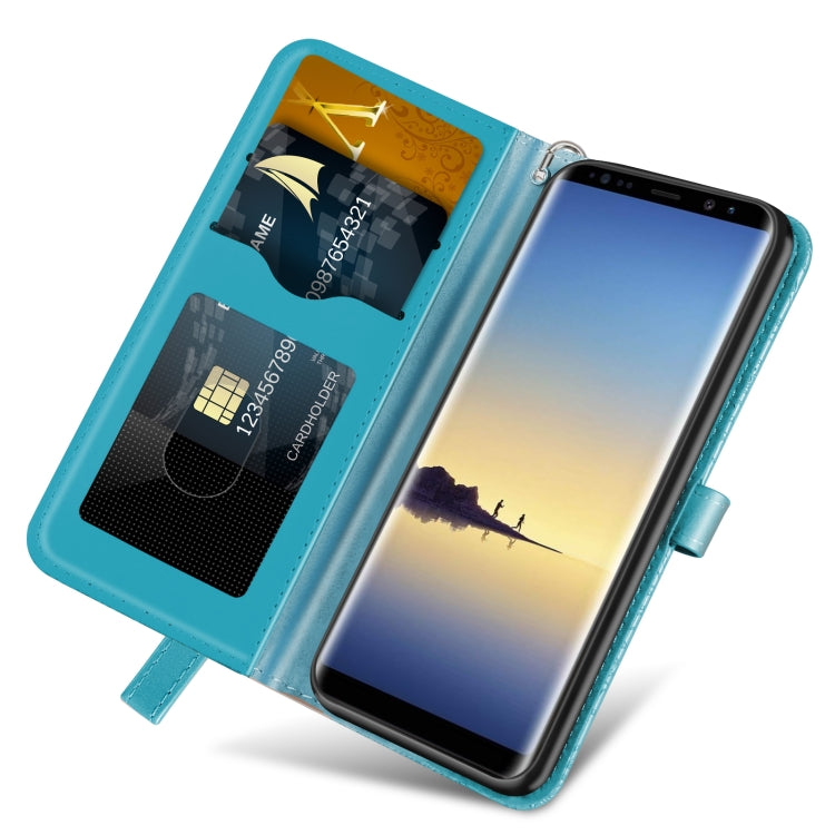 For Samsung Galaxy Note8 Life of Tree Embossing Pattern Horizontal Flip Leather Case with Holder & Card Slot & Wallet & Photo Frame & Lanyard