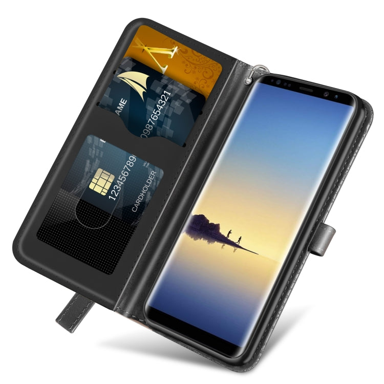 For Samsung Galaxy Note8 Life of Tree Embossing Pattern Horizontal Flip Leather Case with Holder & Card Slot & Wallet & Photo Frame & Lanyard