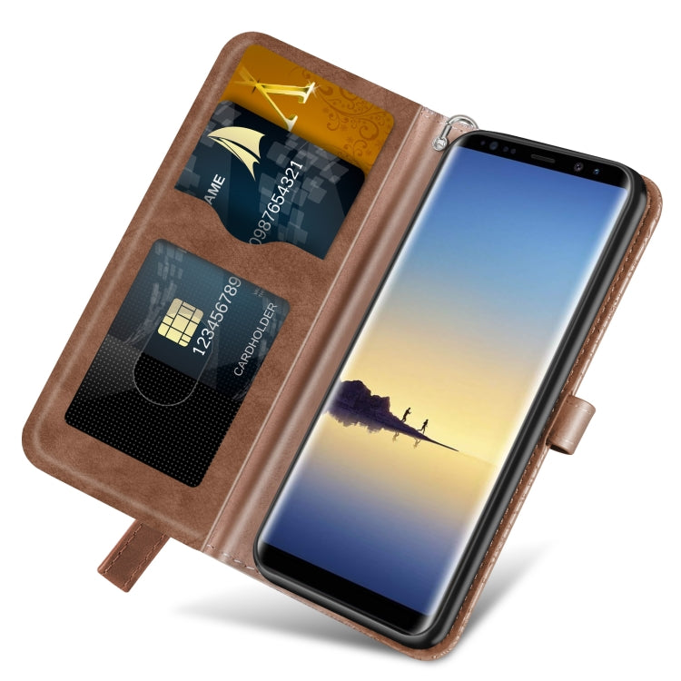 For Samsung Galaxy Note8 Life of Tree Embossing Pattern Horizontal Flip Leather Case with Holder & Card Slot & Wallet & Photo Frame & Lanyard