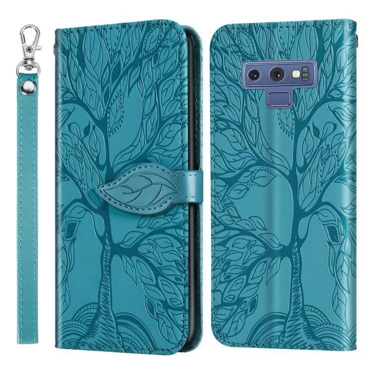 For Samsung Galaxy Note9 Life of Tree Embossing Pattern Horizontal Flip Leather Case with Holder & Card Slot & Wallet & Photo Frame & Lanyard