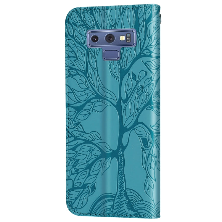For Samsung Galaxy Note9 Life of Tree Embossing Pattern Horizontal Flip Leather Case with Holder & Card Slot & Wallet & Photo Frame & Lanyard