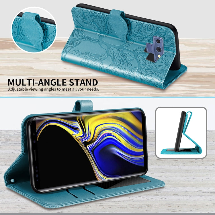 For Samsung Galaxy Note9 Life of Tree Embossing Pattern Horizontal Flip Leather Case with Holder & Card Slot & Wallet & Photo Frame & Lanyard