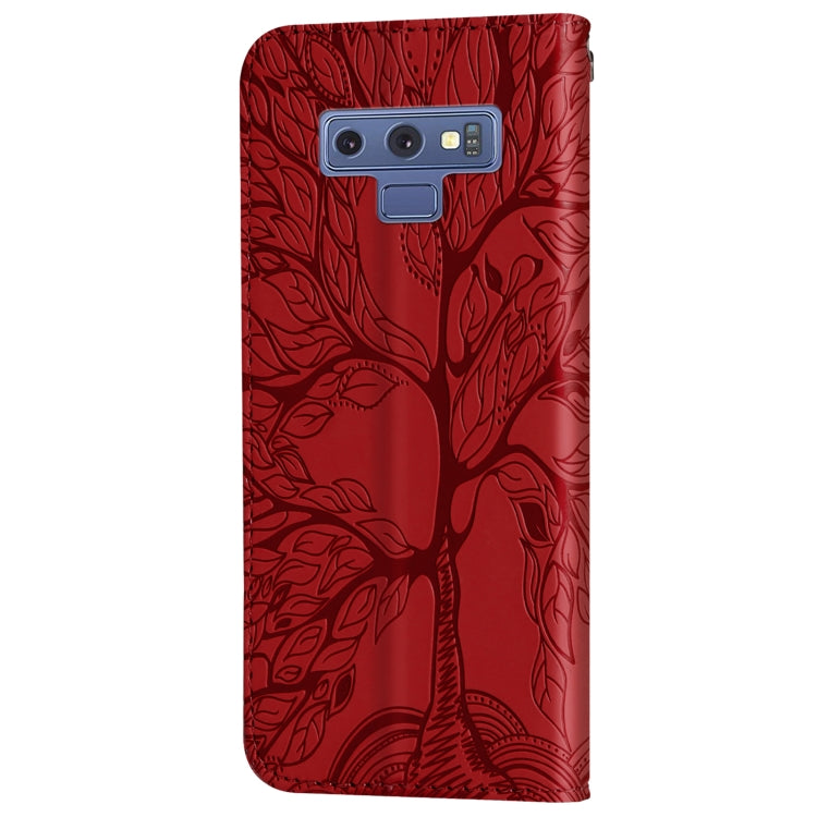 For Samsung Galaxy Note9 Life of Tree Embossing Pattern Horizontal Flip Leather Case with Holder & Card Slot & Wallet & Photo Frame & Lanyard