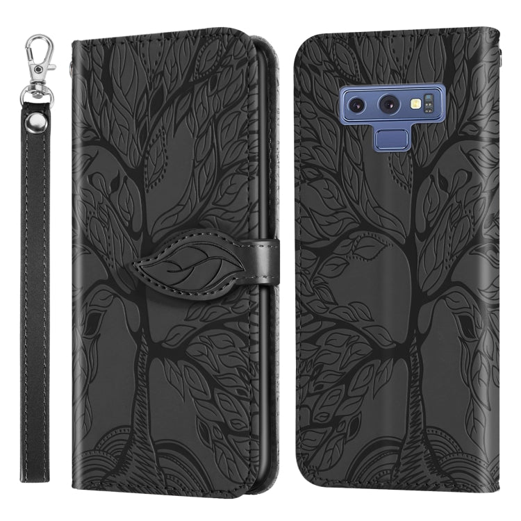 For Samsung Galaxy Note9 Life of Tree Embossing Pattern Horizontal Flip Leather Case with Holder & Card Slot & Wallet & Photo Frame & Lanyard