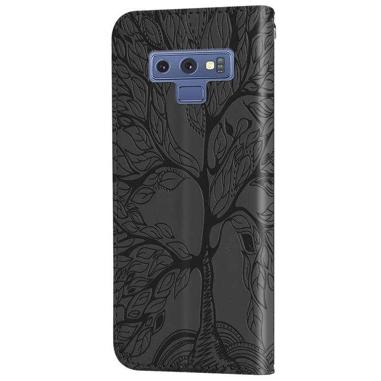 For Samsung Galaxy Note9 Life of Tree Embossing Pattern Horizontal Flip Leather Case with Holder & Card Slot & Wallet & Photo Frame & Lanyard