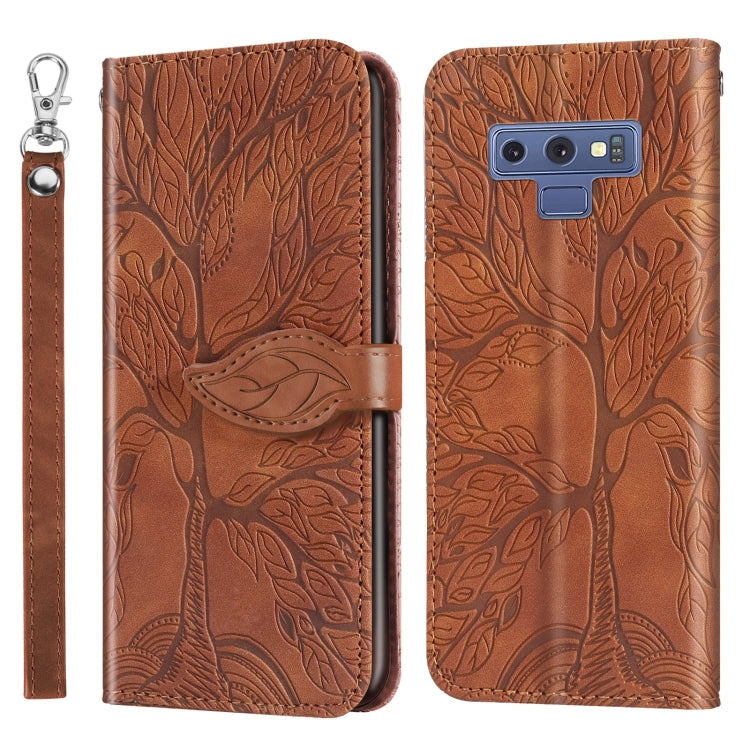 For Samsung Galaxy Note9 Life of Tree Embossing Pattern Horizontal Flip Leather Case with Holder & Card Slot & Wallet & Photo Frame & Lanyard