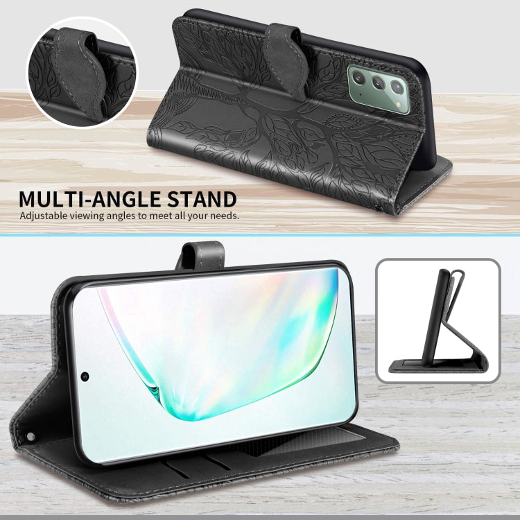 For Samsung Galaxy Note20 Life of Tree Embossing Pattern Horizontal Flip Leather Case with Holder & Card Slot & Wallet & Photo Frame & Lanyard