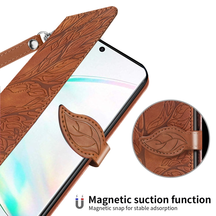 For Samsung Galaxy Note20 Ultra Life of Tree Embossing Pattern Horizontal Flip Leather Case with Holder & Card Slot & Wallet & Photo Frame & Lanyard