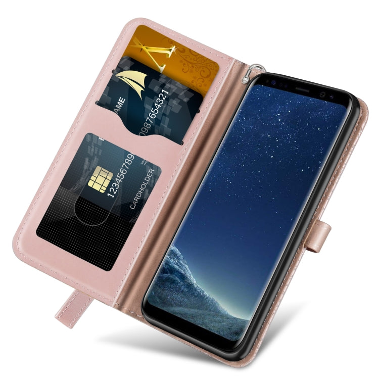 For Samsung Galaxy S8+ Life of Tree Embossing Pattern Horizontal Flip Leather Case with Holder & Card Slot & Wallet & Photo Frame & Lanyard