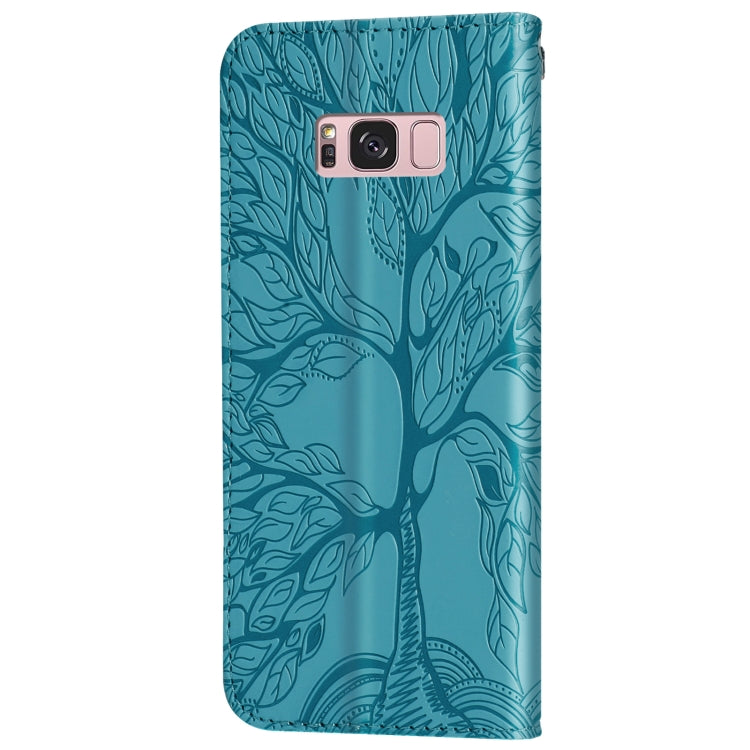 For Samsung Galaxy S8+ Life of Tree Embossing Pattern Horizontal Flip Leather Case with Holder & Card Slot & Wallet & Photo Frame & Lanyard
