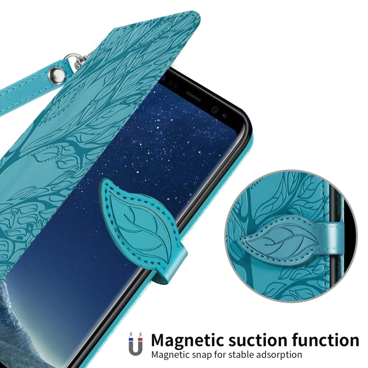 For Samsung Galaxy S8+ Life of Tree Embossing Pattern Horizontal Flip Leather Case with Holder & Card Slot & Wallet & Photo Frame & Lanyard