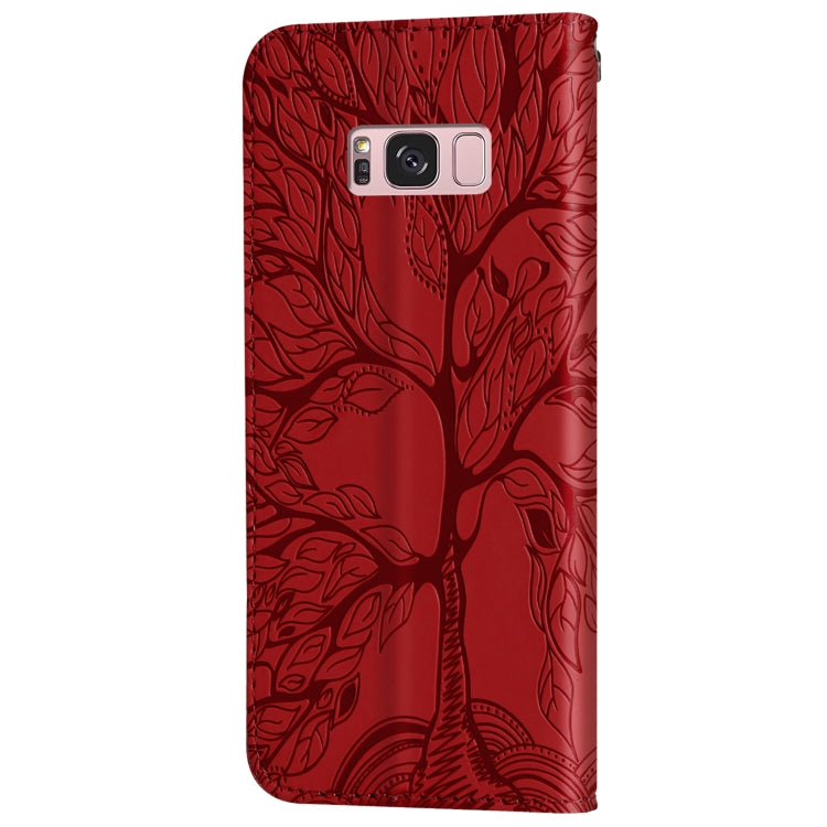 For Samsung Galaxy S8+ Life of Tree Embossing Pattern Horizontal Flip Leather Case with Holder & Card Slot & Wallet & Photo Frame & Lanyard
