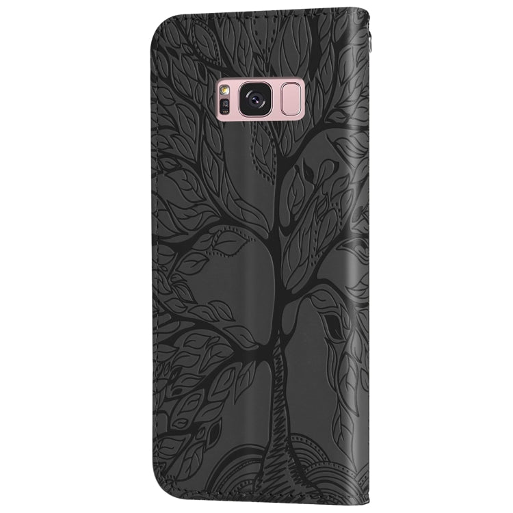For Samsung Galaxy S8+ Life of Tree Embossing Pattern Horizontal Flip Leather Case with Holder & Card Slot & Wallet & Photo Frame & Lanyard