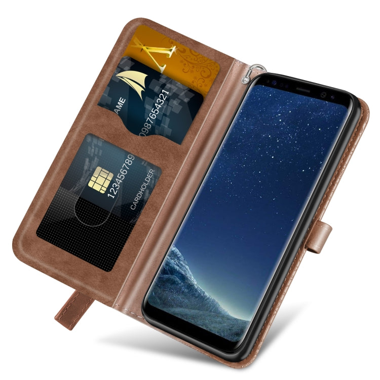 For Samsung Galaxy S8+ Life of Tree Embossing Pattern Horizontal Flip Leather Case with Holder & Card Slot & Wallet & Photo Frame & Lanyard