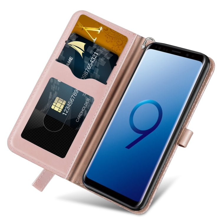 For Samsung Galaxy S9+ Life of Tree Embossing Pattern Horizontal Flip Leather Case with Holder & Card Slot & Wallet & Photo Frame & Lanyard