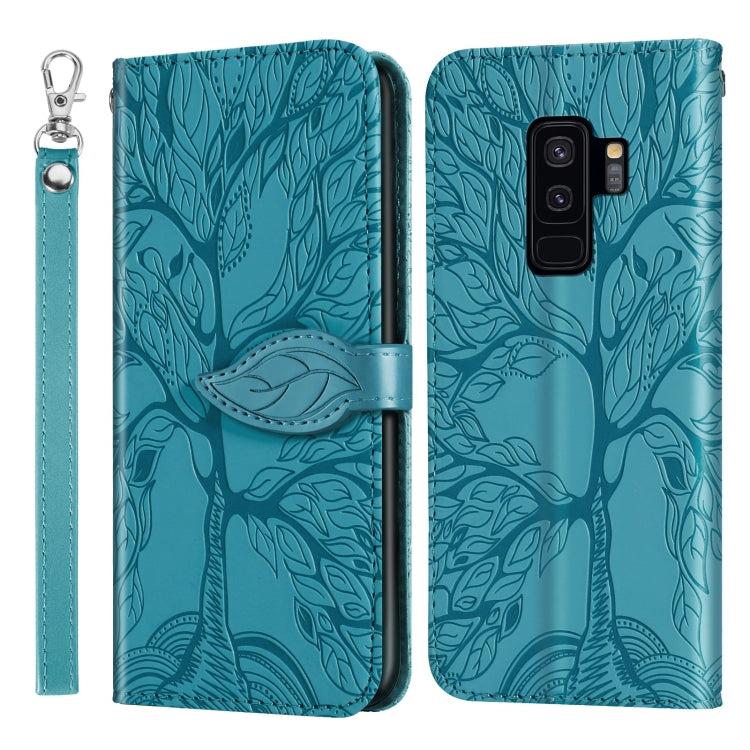 For Samsung Galaxy S9+ Life of Tree Embossing Pattern Horizontal Flip Leather Case with Holder & Card Slot & Wallet & Photo Frame & Lanyard