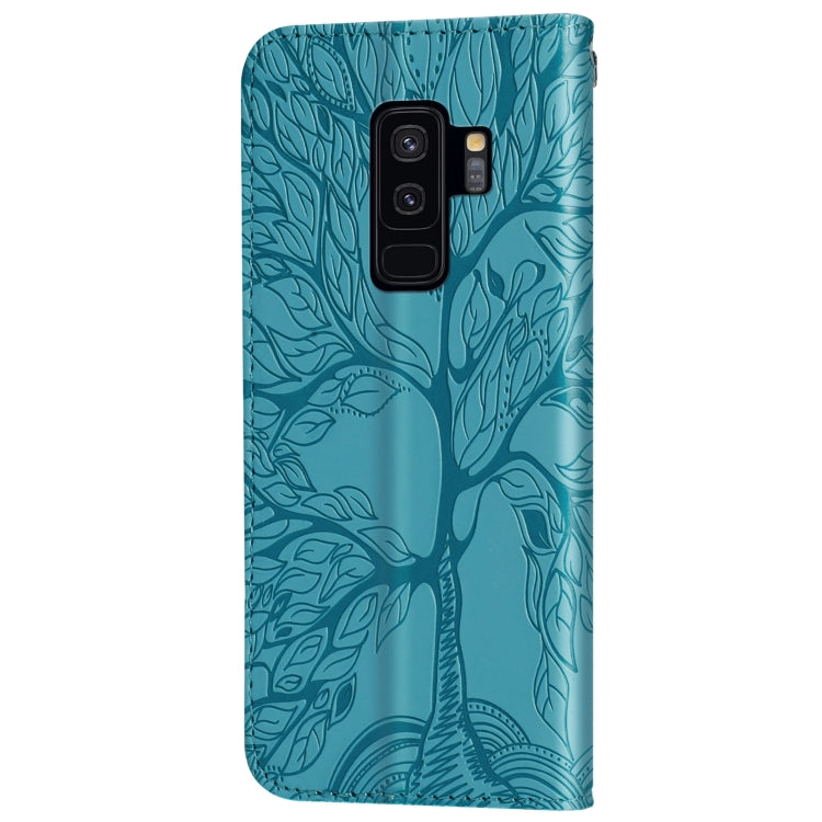 For Samsung Galaxy S9+ Life of Tree Embossing Pattern Horizontal Flip Leather Case with Holder & Card Slot & Wallet & Photo Frame & Lanyard
