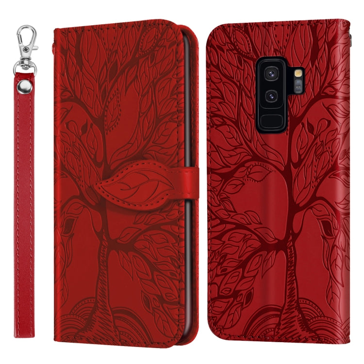For Samsung Galaxy S9+ Life of Tree Embossing Pattern Horizontal Flip Leather Case with Holder & Card Slot & Wallet & Photo Frame & Lanyard