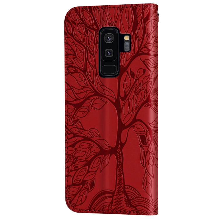 For Samsung Galaxy S9+ Life of Tree Embossing Pattern Horizontal Flip Leather Case with Holder & Card Slot & Wallet & Photo Frame & Lanyard
