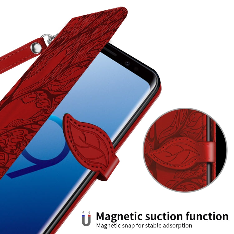For Samsung Galaxy S9+ Life of Tree Embossing Pattern Horizontal Flip Leather Case with Holder & Card Slot & Wallet & Photo Frame & Lanyard