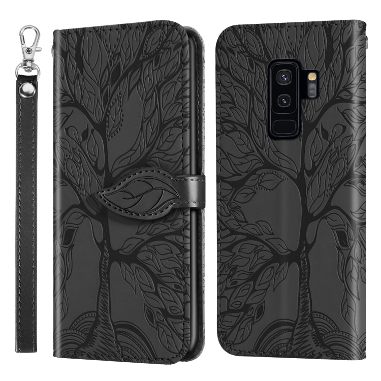For Samsung Galaxy S9+ Life of Tree Embossing Pattern Horizontal Flip Leather Case with Holder & Card Slot & Wallet & Photo Frame & Lanyard