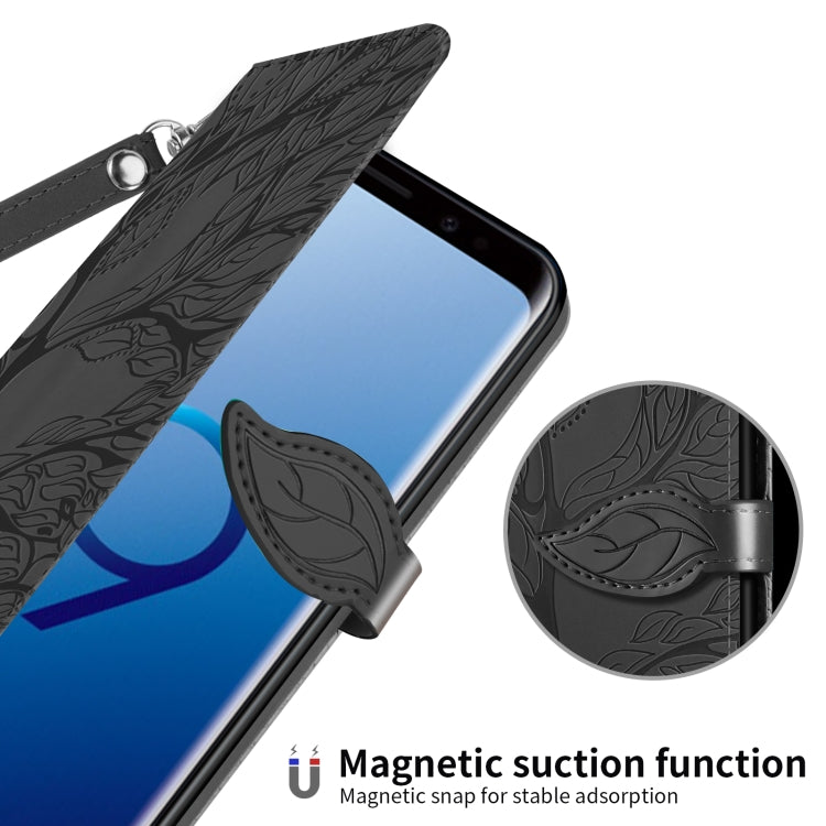 For Samsung Galaxy S9+ Life of Tree Embossing Pattern Horizontal Flip Leather Case with Holder & Card Slot & Wallet & Photo Frame & Lanyard