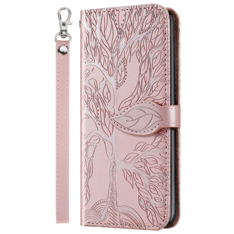 For Samsung Galaxy S10 Life of Tree Embossing Pattern Horizontal Flip Leather Case with Holder & Card Slot & Wallet & Photo Frame & Lanyard