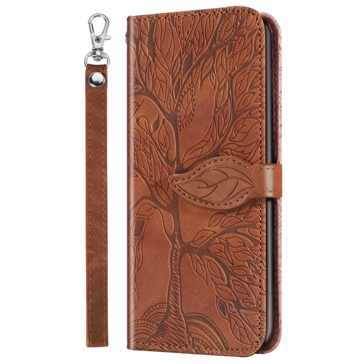 For Samsung Galaxy S10 Life of Tree Embossing Pattern Horizontal Flip Leather Case with Holder & Card Slot & Wallet & Photo Frame & Lanyard