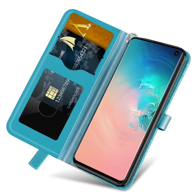 For Samsung Galaxy S10+ Life of Tree Embossing Pattern Horizontal Flip Leather Case with Holder & Card Slot & Wallet & Photo Frame & Lanyard
