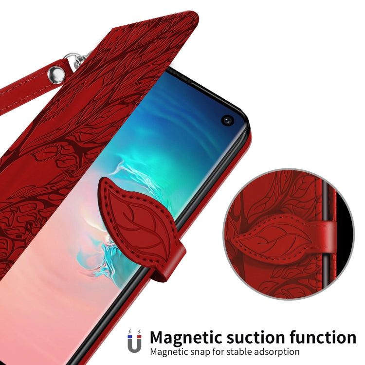For Samsung Galaxy S10+ Life of Tree Embossing Pattern Horizontal Flip Leather Case with Holder & Card Slot & Wallet & Photo Frame & Lanyard