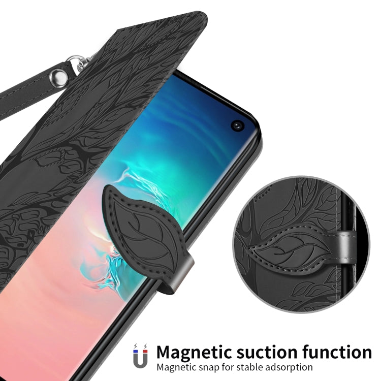 For Samsung Galaxy S10+ Life of Tree Embossing Pattern Horizontal Flip Leather Case with Holder & Card Slot & Wallet & Photo Frame & Lanyard
