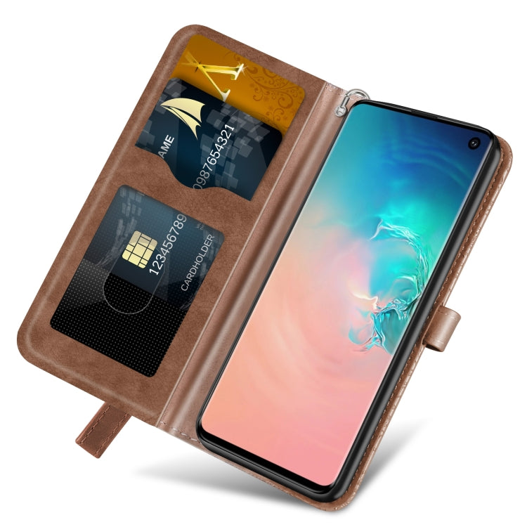 For Samsung Galaxy S10+ Life of Tree Embossing Pattern Horizontal Flip Leather Case with Holder & Card Slot & Wallet & Photo Frame & Lanyard