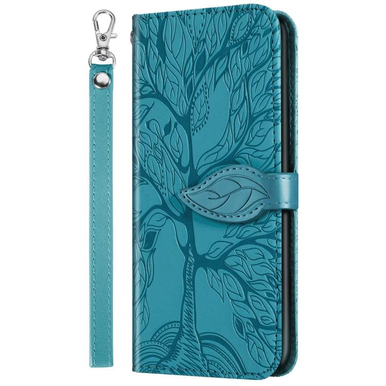 For Samsung Galaxy S10e Life of Tree Embossing Pattern Horizontal Flip Leather Case with Holder & Card Slot & Wallet & Photo Frame & Lanyard