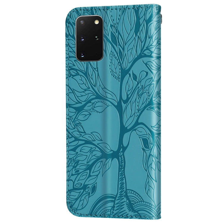 For Samsung Galaxy S20+ Life of Tree Embossing Pattern Horizontal Flip Leather Case with Holder & Card Slot & Wallet & Photo Frame & Lanyard