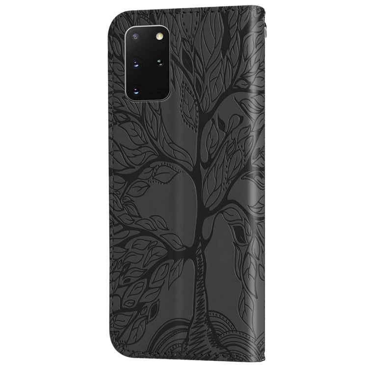 For Samsung Galaxy S20+ Life of Tree Embossing Pattern Horizontal Flip Leather Case with Holder & Card Slot & Wallet & Photo Frame & Lanyard