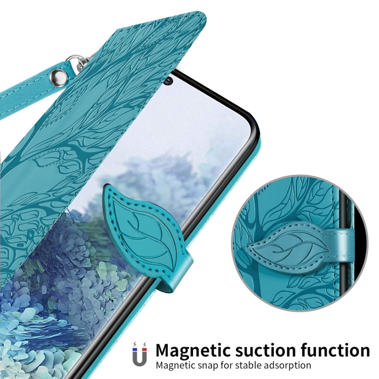 For Samsung Galaxy S20 FE Life of Tree Embossing Pattern Horizontal Flip Leather Case with Holder & Card Slot & Wallet & Photo Frame & Lanyard