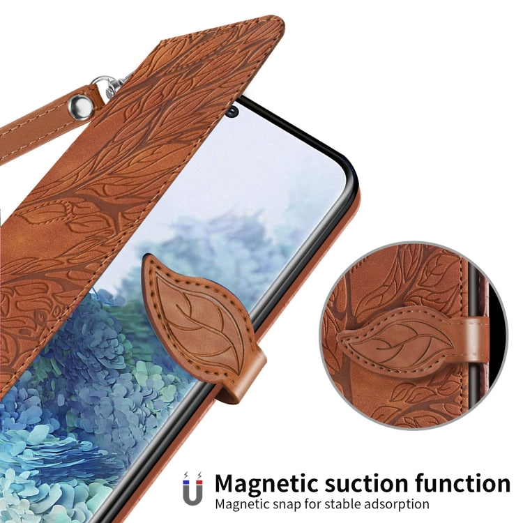 For Samsung Galaxy S20 FE Life of Tree Embossing Pattern Horizontal Flip Leather Case with Holder & Card Slot & Wallet & Photo Frame & Lanyard