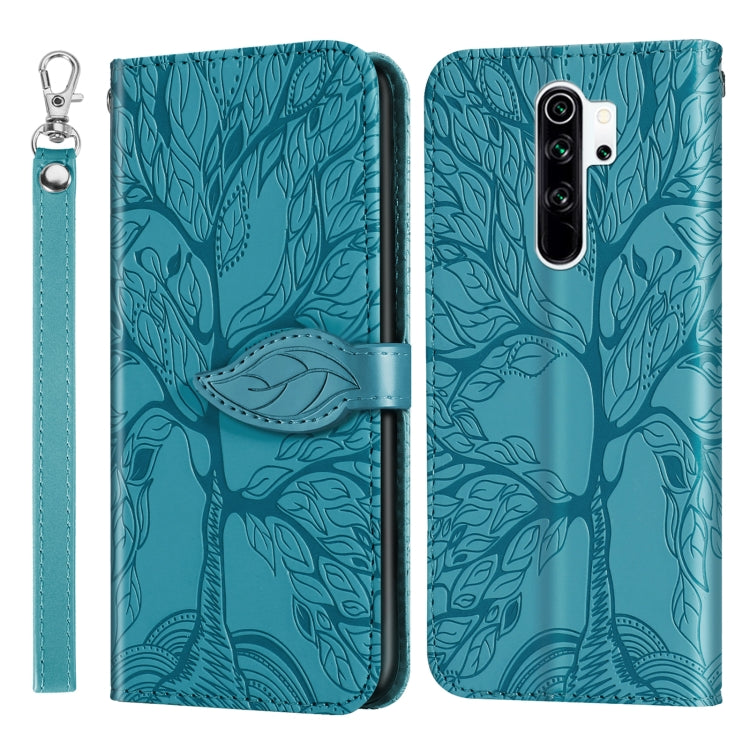 For Xiaomi Poco M2 Life of Tree Embossing Pattern Horizontal Flip Leather Case with Holder & Card Slot & Wallet & Photo Frame & Lanyard