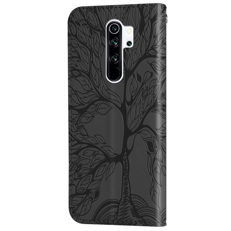 For Xiaomi Poco M2 Life of Tree Embossing Pattern Horizontal Flip Leather Case with Holder & Card Slot & Wallet & Photo Frame & Lanyard