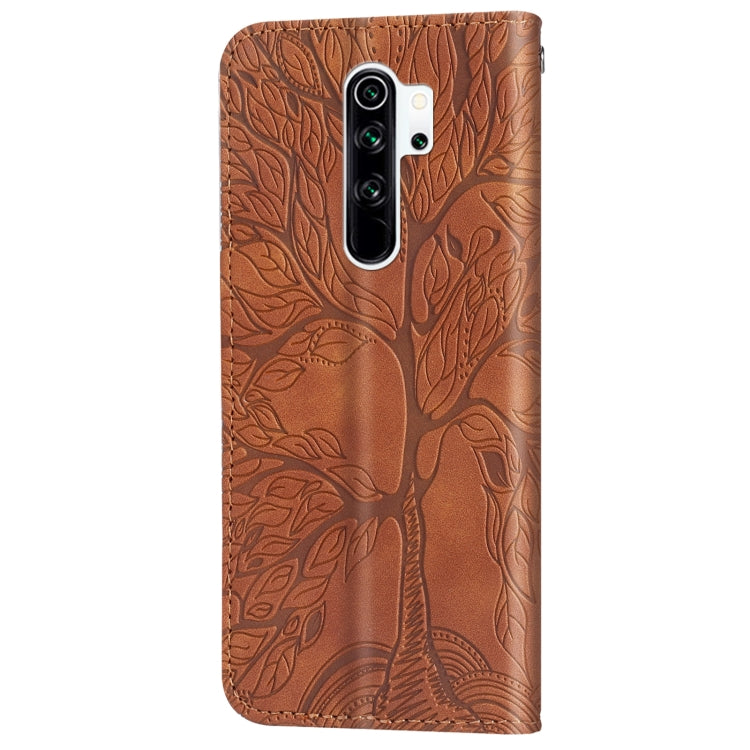 For Xiaomi Poco M2 Life of Tree Embossing Pattern Horizontal Flip Leather Case with Holder & Card Slot & Wallet & Photo Frame & Lanyard