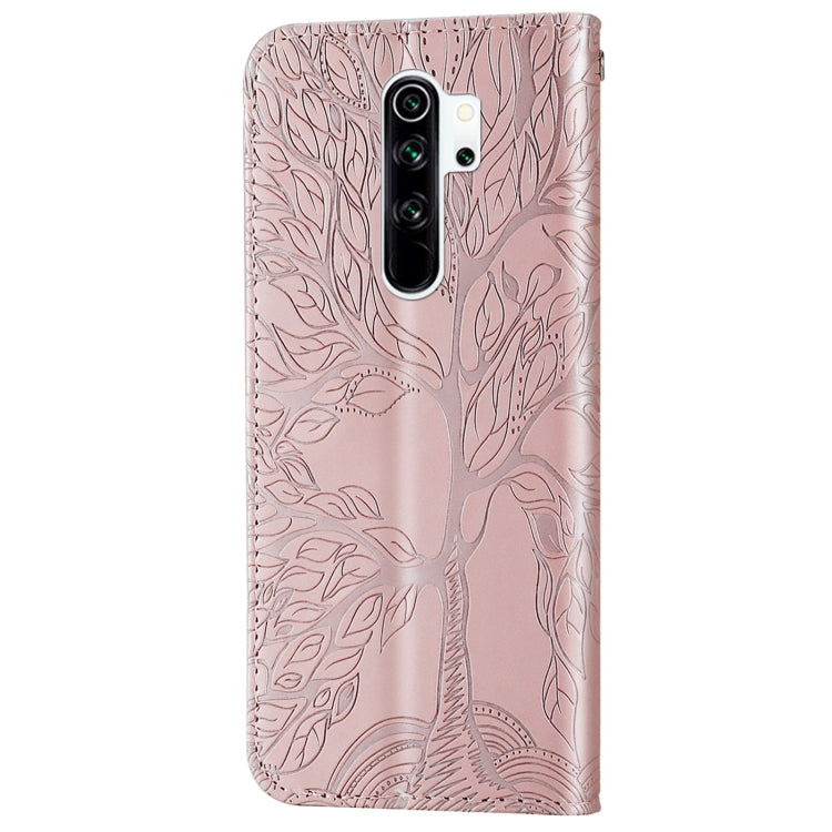 For Xiaomi Redmi 9 Life of Tree Embossing Pattern Horizontal Flip Leather Case with Holder & Card Slot & Wallet & Photo Frame & Lanyard