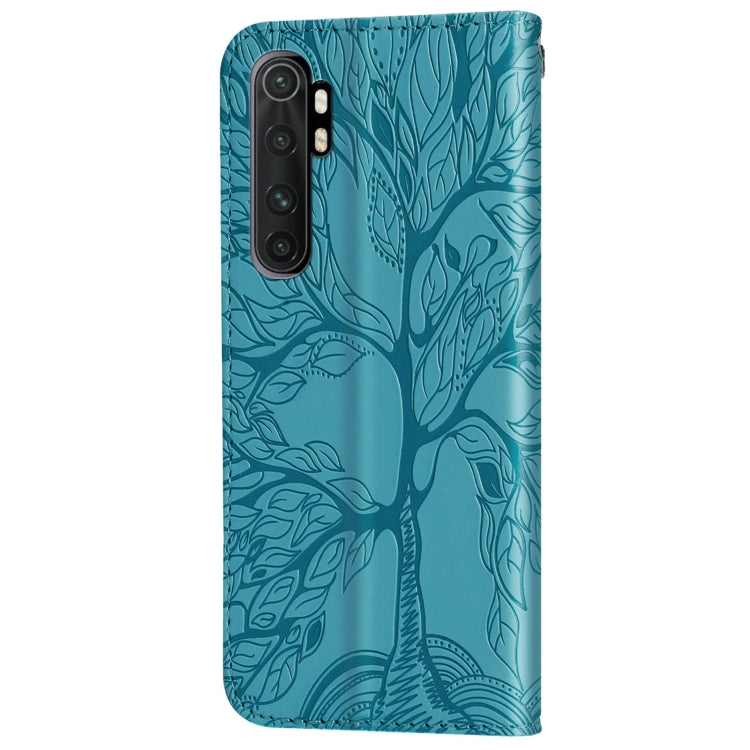 For Xiaomi Poco X3 Life of Tree Embossing Pattern Horizontal Flip Leather Case with Holder & Card Slot & Wallet & Photo Frame & Lanyard