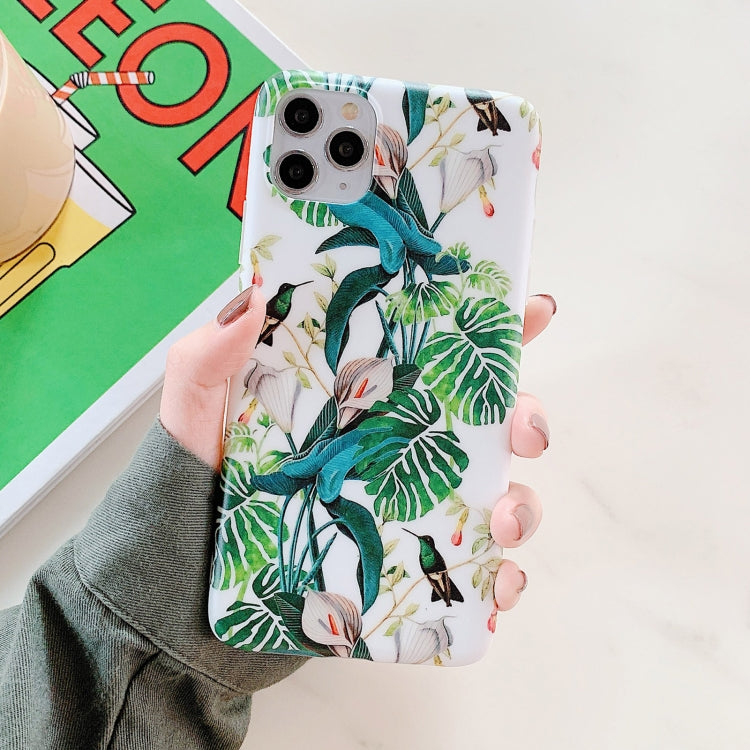 For iPhone 11 Pro Max Retro Flowers Pattern Shockproof TPU Protective Case