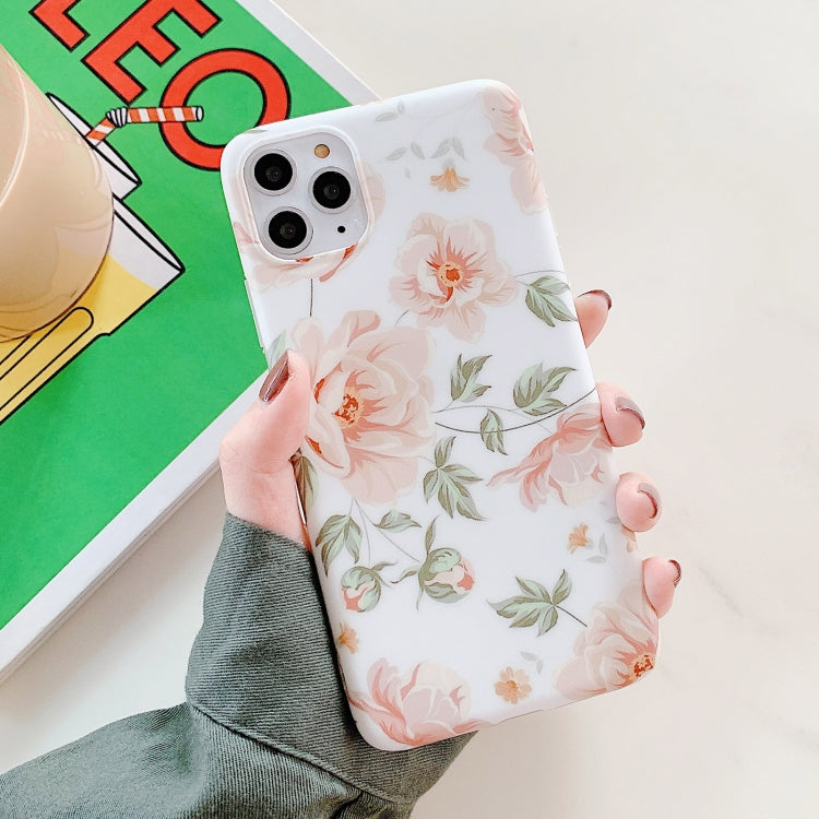 For iPhone 11 Pro Max Retro Flowers Pattern Shockproof TPU Protective Case