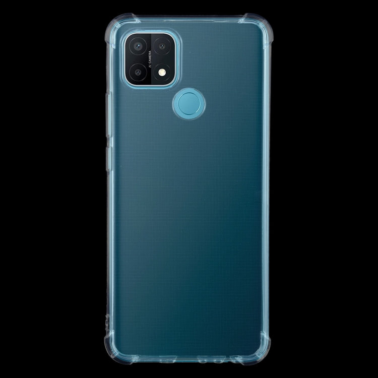 For OPPO A15 Four-Corner Shockproof Ultra-thin TPU Case(Transparent)