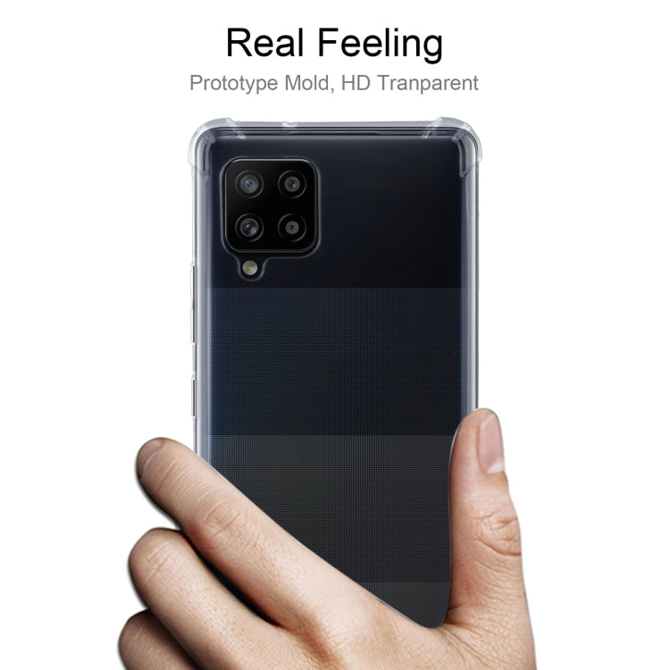 For Samsung Galaxy A42 5G Four-Corner Shockproof Ultra-thin TPU Case(Transparent)