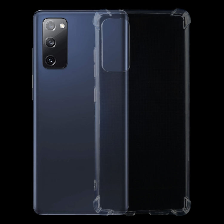 For Samsung Galaxy S20 FE Four-Corner Shockproof Ultra-thin TPU Case(Transparent)